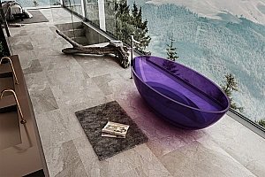 Ванна Abber Kristall AT9702Amethyst 180x85 фиолетовая прозрачная купить в интернет-магазине Sanbest