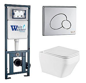 Унитаз с инсталляцией WeltWasser MARBERG 410 + HOFBACH 041 GL-WT + MAR 410 RD купить в интернет-магазине Sanbest