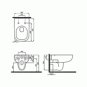 Унитаз подвесной Geberit Smyle 500.210.01.1 белый, антивсплеск, безободковый купить в интернет-магазине Sanbest