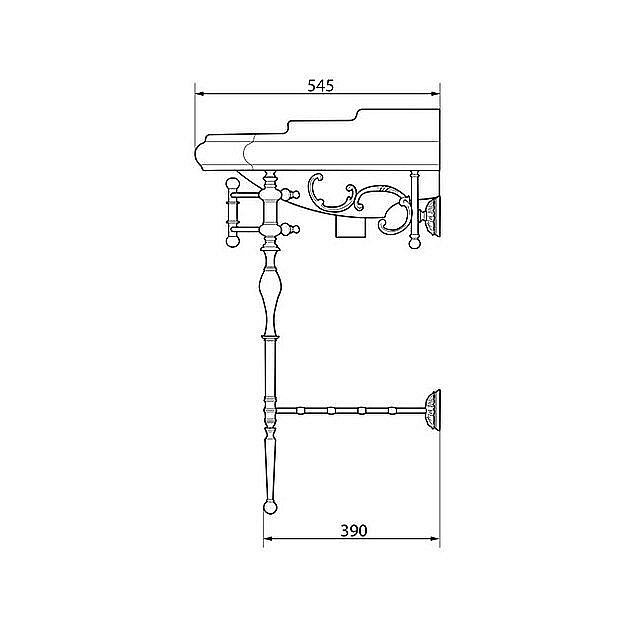 Консоль с раковиной Caprigo  Concol 7060/73 Бронза для ванной в интернет-магазине сантехники Sanbest