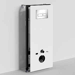 Инсталляция для унитаза WasserKraft Abens 20TLT.010.ME.WH.BN03 белая панель/кнопка никель купить в интернет-магазине сантехники Sanbest
