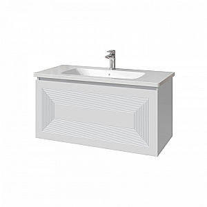 Тумба с раковиной Caprigo Modo-Quarta 100 с интегрированной ручкой, цвет на выбор/эмаль для ванной в интернет-магазине Sanbest