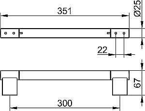 Поручень KEUCO PLAN 14907070000 нержавеющая сталь купить в интернет-магазине сантехники Sanbest