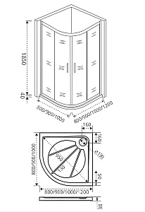 Душевой уголок Good door INFINITY R 120x80 матовый купить в интернет-магазине Sanbest