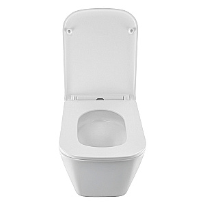 Унитаз подвесной Azario Pro PRO-0002 UQ3 белый, безободковый, с крышкой микролифт, слив торнадо купить в интернет-магазине Sanbest