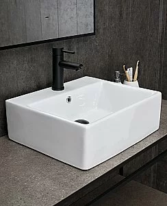 Раковина накладная Gid Geometrico 45,5 N9145 51214 белая купить в интернет-магазине Sanbest