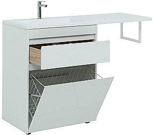 Тумба с раковиной Aquanet Токио 239291 130 белый для ванной в интернет-магазине Sanbest