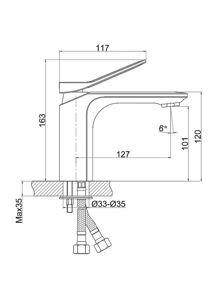 Смеситель для раковины Cersanit ODRA 63050 купить в интернет-магазине сантехники Sanbest