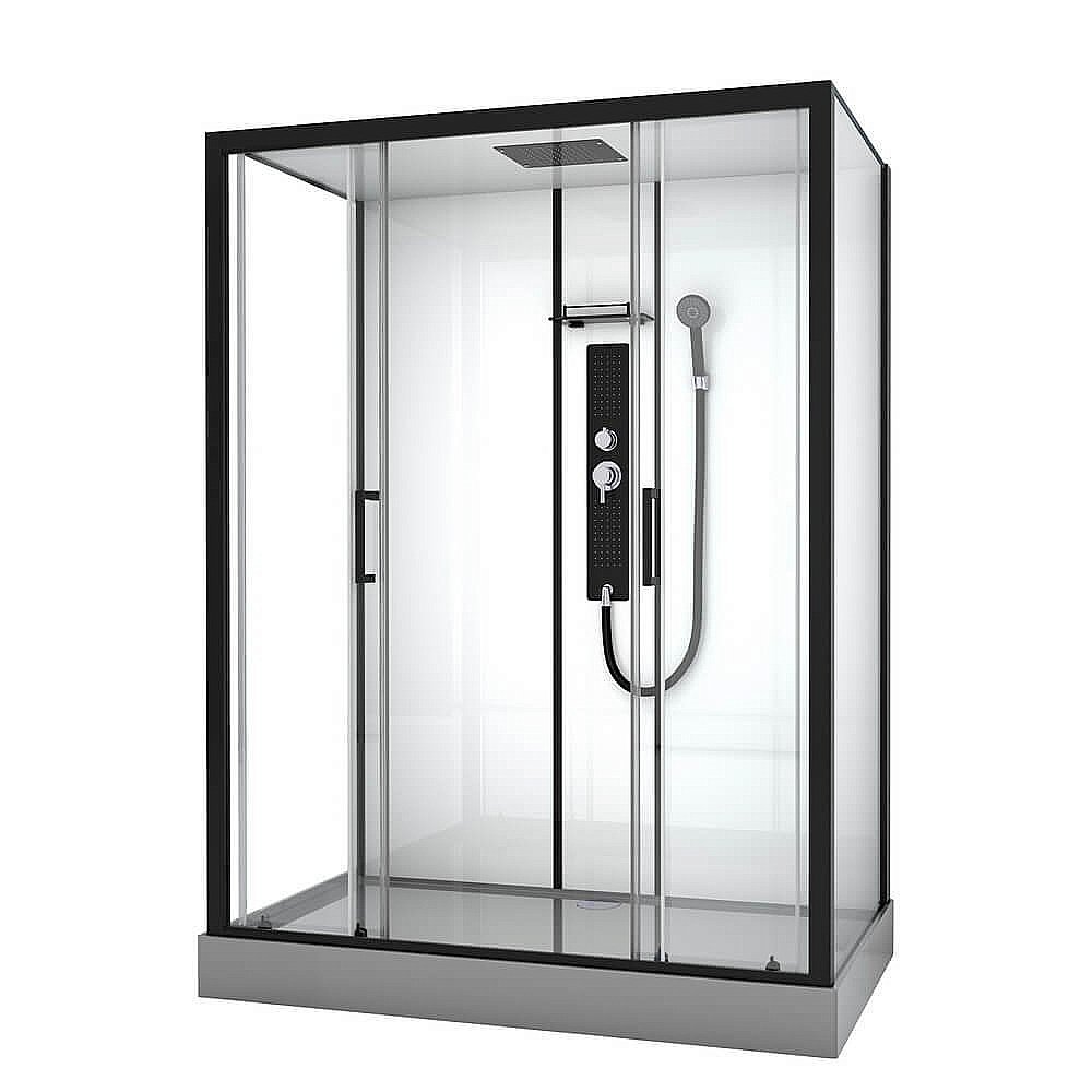 Душевая кабина Black&White GALAXY G8010 85х160 прозрачная/черный купить в интернет-магазине Sanbest