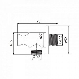 Подключение для шланга Iddis Ray 001SB01i62 купить в интернет-магазине сантехники Sanbest