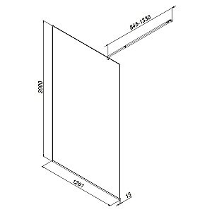 Душевое ограждение AM.PM Func W84WI 120 W84WI-120-F1-MTE стекло прозрачное/профиль хром купить в интернет-магазине Sanbest