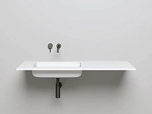 Раковина врезная снизу столешницы Salini MAREA 09 1802209M 54,5 из искусственного камня S-Stone, белая матовая купить в интернет-магазине Sanbest