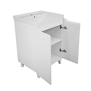 Тумба с раковиной Azario LOTOS 60 Н CS00105740 белая для ванной в интернет-магазине Sanbest