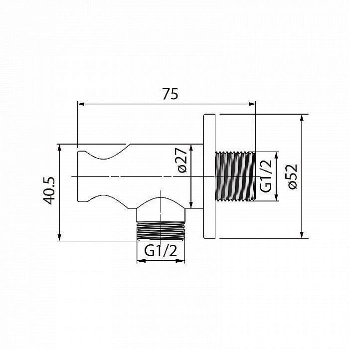 Подключение для шланга Iddis Ray 001SB01i62 купить в интернет-магазине сантехники Sanbest