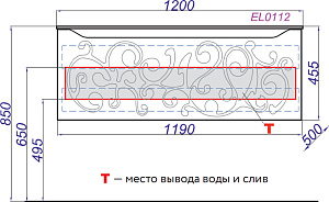 Тумба с раковиной Aqwella Elegance 120 EL0112 белая для ванной в интернет-магазине Sanbest