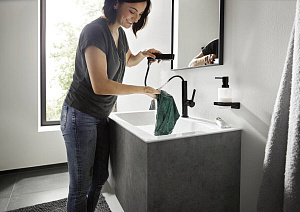 Смеситель для раковины Hansgrohe Finoris 76063670 черный матовый купить в интернет-магазине сантехники Sanbest