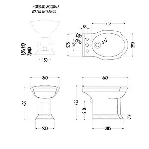 Биде напольное Devon&Devon Westminster 3 купить в интернет-магазине Sanbest