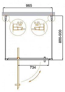 Душевой уголок Cezares Molveno 100х90 MOLVENO-BA2-100/90-C-Cr-IV стекло прозрачное/профиль хром купить в интернет-магазине Sanbest