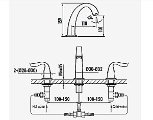 Смеситель для раковины Creavit Giza GZ1503 купить в интернет-магазине сантехники Sanbest