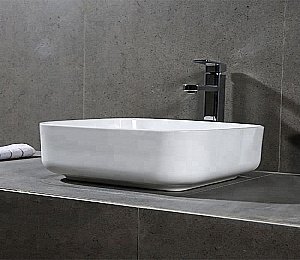 Раковина накладная Ceramalux N 39 D1303 белая купить в интернет-магазине Sanbest