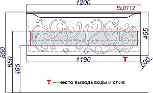 Тумба с раковиной Aqwella Elegance 120 EL0112 белая для ванной в интернет-магазине Sanbest