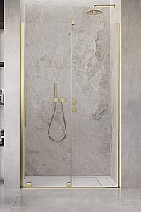 Душевая дверь Radaway Furo Brushed Gold DWJ 110 стекло прозраное/профиль брашированное золото купить в интернет-магазине Sanbest