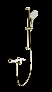 Смеситель для душа с гарнитуром WONZON & WOGHAND ClickPlate, Брашированное золото (WW-B2052-A- BG) купить в интернет-магазине сантехники Sanbest