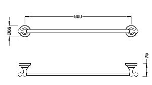 Полотенцедержатель Schein SAINE 7053037VF золото купить в интернет-магазине сантехники Sanbest