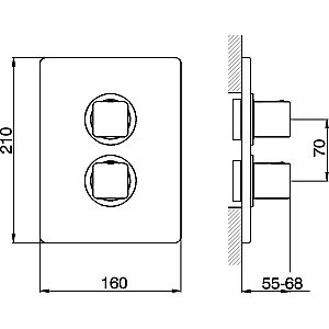 Термостат для душа Cisal Cubic CU01810021 купить в интернет-магазине сантехники Sanbest