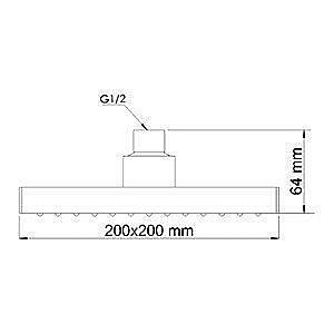 Верхний душ WasserKRAFT A028 купить в интернет-магазине сантехники Sanbest