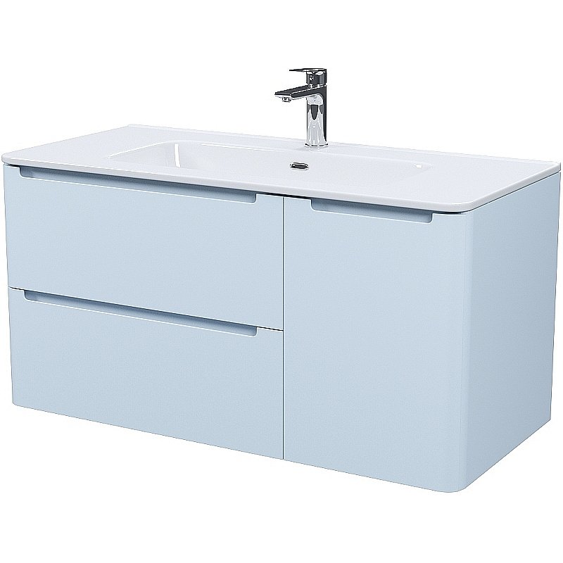 Тумба с раковиной Iddis Edifice 100 EDI10B0i95K голубая для ванной в интернет-магазине Sanbest