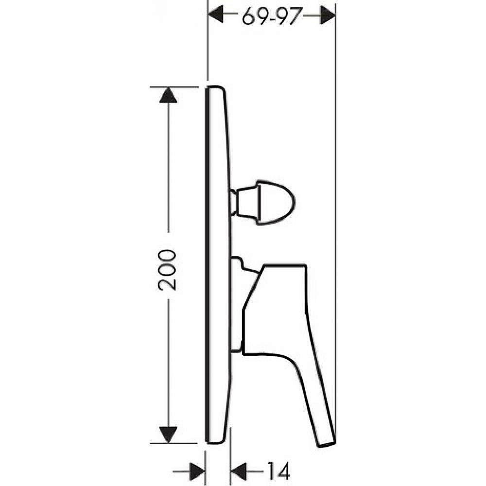Смеситель для душа Hansgrohe Talis E 72407000 купить в интернет-магазине сантехники Sanbest