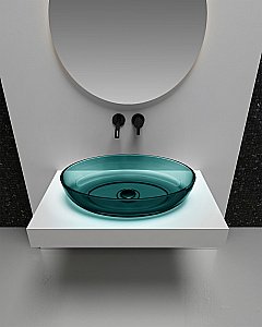 Раковина Abber Kristall AT2801Aquamarin бирюзовая купить в интернет-магазине Sanbest