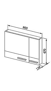 Зеркальный шкаф Aquanet Нота 90 венге купить в интернет-магазине сантехники Sanbest