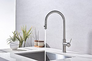 Смеситель для кухни Paulmark Galant Ga213077-BS брашированная сталь купить в интернет-магазине сантехники Sanbest