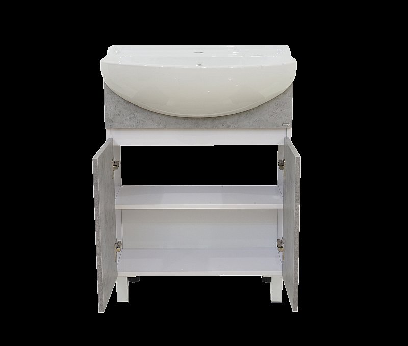 Тумба с раковиной напольная Misty Ультра 60 бетон для ванной в интернет-магазине Sanbest