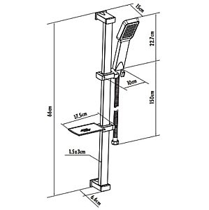 Душевой гарнитур Creavit SH453 хром купить в интернет-магазине сантехники Sanbest