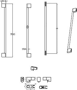 Душевая штанга Ravak Chrome 974.00 60 см купить в интернет-магазине сантехники Sanbest