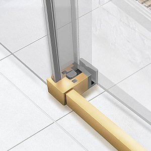 Душевой уголок Vincea Slim Soft VSR-1SS8013CLG 130x80 стекло прозрачное/профиль золото брашированное купить в интернет-магазине Sanbest