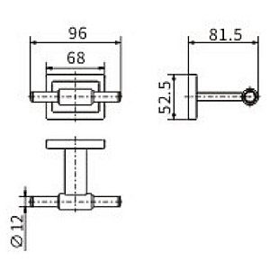 Крючок CeramaLux Gamma 12301A хром купить в интернет-магазине сантехники Sanbest