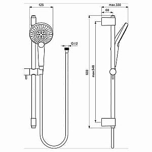 Душевой гарнитур Ideal Standard Ideal Evo B1761AA купить в интернет-магазине сантехники Sanbest