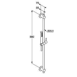 Душевой гарнитур Kludi Nova Fonte Puristic 2084005-15 хром купить в интернет-магазине сантехники Sanbest