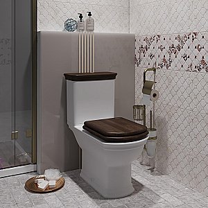 Унитаз-компакт напольный Опадирис Риспекто OS39724A белый, с бачком, с крышкой микролифт купить в интернет-магазине Sanbest