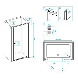 Душевая система RGW Shower Panels SP-6143-01 50140801-01 хром купить в интернет-магазине сантехники Sanbest