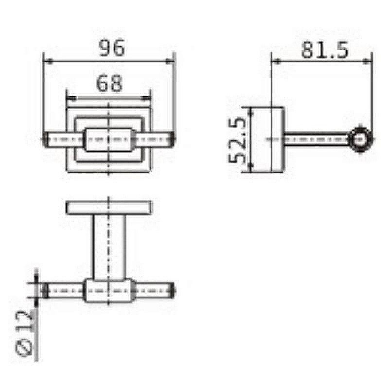 Крючок CeramaLux Gamma 12301A хром купить в интернет-магазине сантехники Sanbest