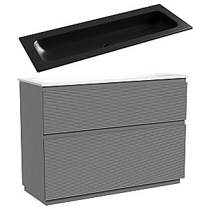 Тумба с раковиной Sancos FOLK Floor FL120FES/CN7016MBwx 120 Ergraut soft для ванной в интернет-магазине Sanbest