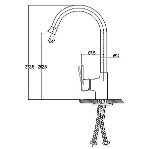 Смеситель для кухни Kaiser Guss 68044 купить в интернет-магазине сантехники Sanbest