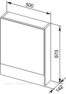 Зеркальный шкаф Aquanet Верона 207763 50 белый купить в интернет-магазине сантехники Sanbest