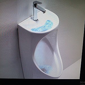 Писсуар подвесной с раковиной CeramaLux N X573S белый купить в интернет-магазине Sanbest