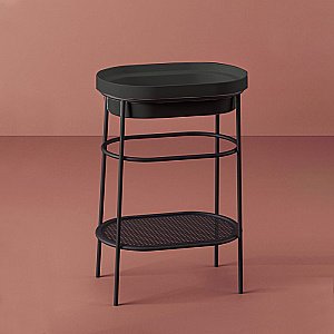 Консоль с раковиной Artceram FUORI SCALA ACA055/TFL03317/TFA 58.3 черная для ванной в интернет-магазине сантехники Sanbest